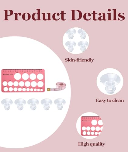Image of 6Pcs Spectra Breast Pump Flange Inserts, Breast Pump Flange Sizing Kit with Nipple Ruler, Compatible with Most Breast Pumps for Comfortable Pumping