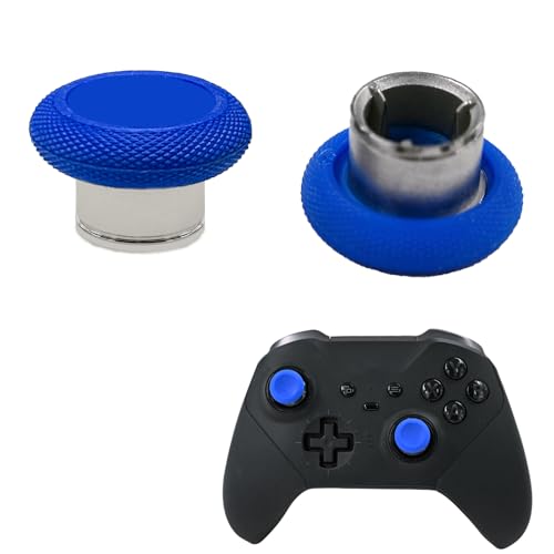 Image of 2 Pcs Metal Short Thumbsticks Replacement for Xbox Elite Series 2 Controllers,Short Concave Magnetic Analog Joysticks for Xbox Elite Series 2 Core Standard Height Thumbsticks(Blue)