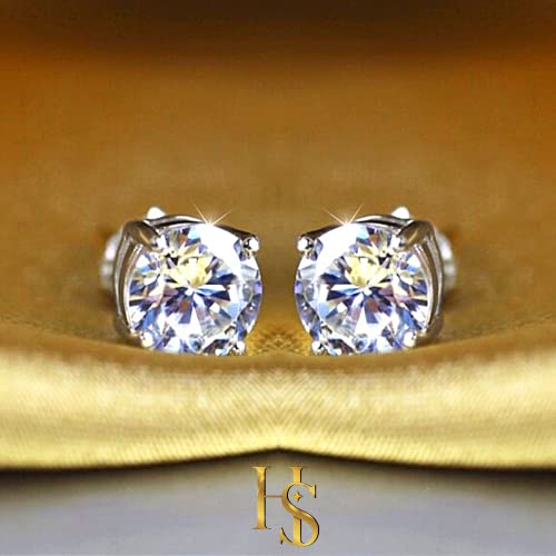 HIGHSPARK 925 Silver Solitaire Earrings for Women | 92.5 Sterling Silver and Diamond like Brilliance Sparkling Zirconia for that Stunning Shine | Lovely Gift - Image 3