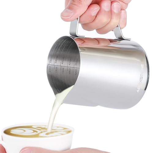 image for Apexstone Espresso Milk Frothing Pitcher 20 oz, Espresso Steaming Pitc