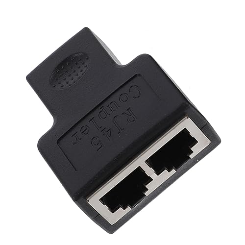 Gadpiparty 1 to 2 Port Ethernet Splitter Ethernet Cable Coupler High Adapter Dual Port Connector