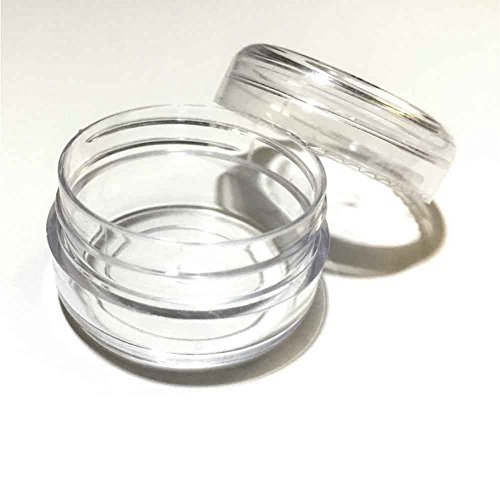 12 Units of 20g Clear Cosmetic Container Jars for Cosmetic products including balms and lotions, powders and glitters