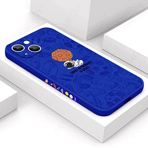 Coque silicone iPhone 13 12 11 Pro Max SE 7 8 housse souple astronaute HUILUN AR33 protection dos