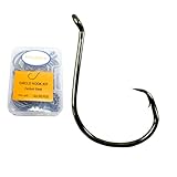Catfish Fishing Hooks 50PCS,Octopus Circle Hooks for Saltwater Freshwater Channel Blue Flatheads Bass Hook 6/0