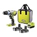 Produktbild RYOBI 18 V ONE+ Brushless Akku-Schlagbohrschrauber R18PDBL-220S (2-Gang-Getriebe, max. Drehmoment 60 Nm, e-torque-Abschaltfunktion, Bohrfutter 13 mm, inkl. 2x2,0 Ah Akku & Ladegerät in Werkzeugtasche)
