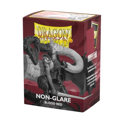 Dragon Shield | Standard Size Card Matte Sleeves | 100 CT - Non Glare Smooth & Tough Premium TCG Sleeves | Compatible with Pokemon Flesh & Blood One Piece & Magic the Gathering | Blood Red