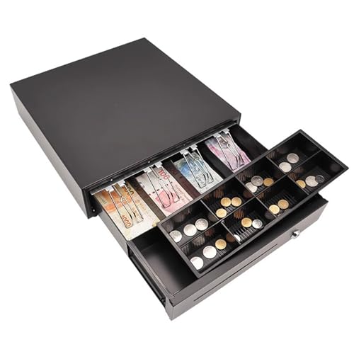CXGFRGH Cassetto portadenaro per supermercati, Cassetto for registratore di Cassa elettronico Scomparto for Monete Rimovibile for Contanti e Dimensioni compatte