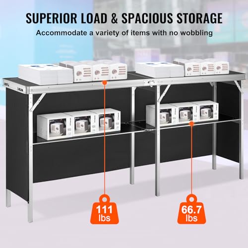 VEVOR-Extra-Long-Folding-Portable-Bar-Tradeshow-Podium-Table-for-Indoor-Outdoor-Party-Picnic-Exhibition-Includes-Carrying-Case-Storage-Shelf-and-Black-Skirt-7795-x-1516-x-3465 VEVOR Extra Long Folding Portable Bar Tradeshow Podium Table for Indoor Outdoor Party Picnic Exhibition Includes Carrying Case Storage Shelf and Black Skirt 7795 x 1516 x 3465