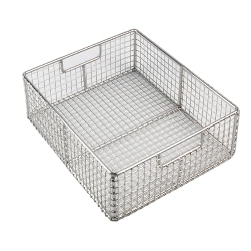 Cesta de desinfección de instrumentos, cesta de red de almacenamiento rectangular de 2 cm, bandeja de esterilización de malla para herramientas médicas
