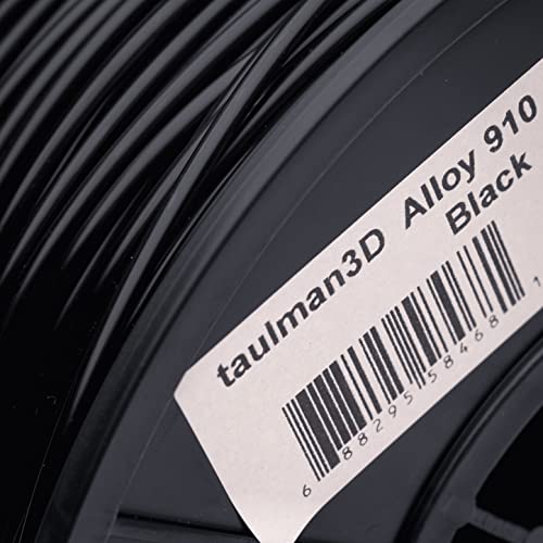 taulman3D Nylon Filament Alloy 910 High Heat Deflection 1.75mm 3D Printer Consumable, Polyamide (PA) 1lb Spool, Fits Nearly All FDM 3D Printers (Black)