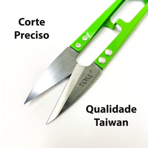 Kit 6 Tesourinhas de Arremate Tic Tac Taiwan Para Acabamento Bordado Papel Tecido