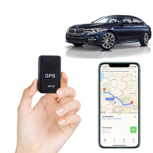 Car GPS Tracker, Magnetic Mini GPS Real Time Car Locator, Anti Theft Tracking Device for Vehicles Cars Trucks kids old people and valuables (Black)