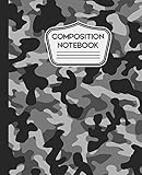 snow camo wrap  Composition Notebook: Black and White Grey Snow Camouflage Camo Pattern 7.5\