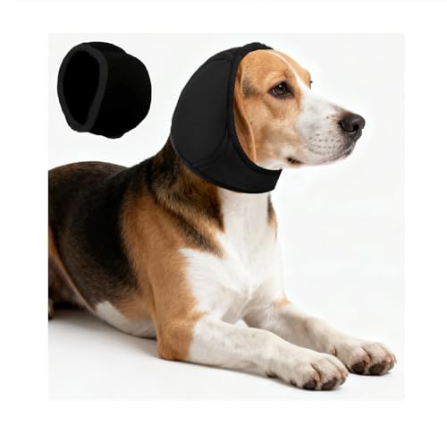 Dog Ear Muffs Noise Protection: Elastic Ear Wrap for Calming - Anxiety Relief Dog No Flap Ear Wrap - Waterproof Ear Covers for Bathing Swimming