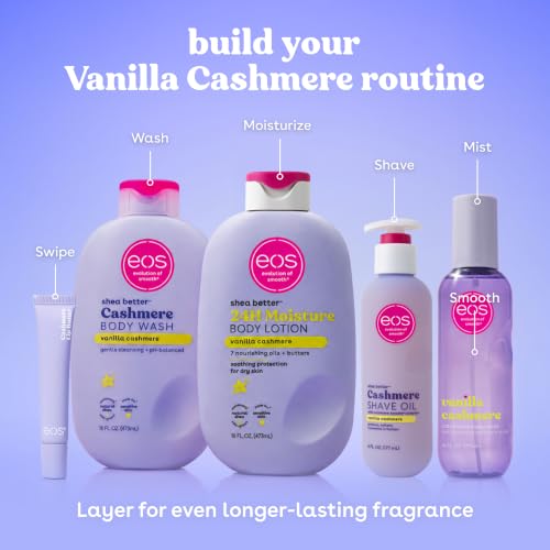 Image of eos Cashmere Lip Butter - Vanilla Cashmere, Plumping Peptides, Smoothing, eos Lip Butter, Shea Butter, Lip Mask & Moisturizer, Soft, 0.35 fl oz (Pack of 2)