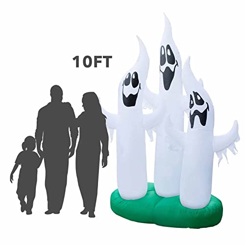 Fantôme gonflable Halloween 10ft lumineux : la solution pour un décor géant stable et rapide - 2
