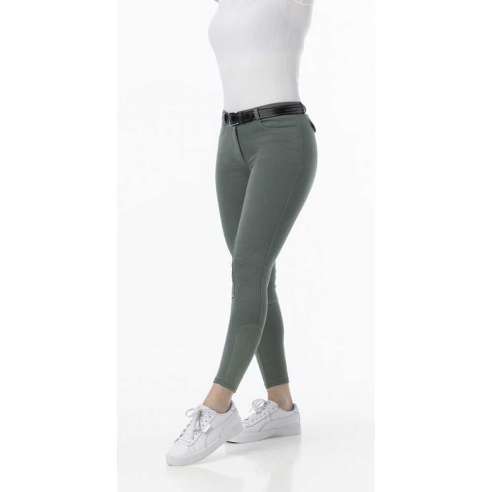 Riding World - Pantalones de equitación para mujer y niños Alexandrie | Pantalones de equitación con ribete en las rodillas de tela | con bolsillos delanteros | Leggings de equitación en seis colores
