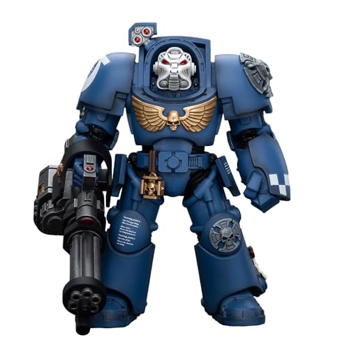 JOYTOY Warhammer 40,000 1/18 Action Figure Ultramarines Terminator Squad Terminator with Assault Cannon Collection Model Birthday Gifts