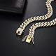 Flongo Damen Halskette Buchstabe Panzerkette: Gold Kubanische Kette Strass Glitzer Iced out Chunky Miami modeschmuck Initiale Halskette mit J Anhänger Kuban Choker Geschenk für Frauen Mädchen