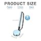 PATIKIL 6Pcs Sicherer Stift mit Klebebandkette und Sicherem Stifthalter, Empfangstresenstifte Schreibtischstift Schwarze Tintenfüllungen für Büro Zuhause Büromaterial, Runde Basis, Blau