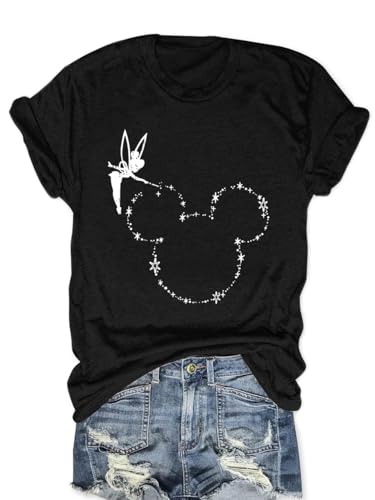 Magic Kingdom Castle Shirt Women Casual Vacation Holiday Short Sleeve Boho Clothes for Women Summer Fairy Cute Tops
