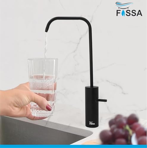Image of Fossa RO Tap Stainless Steel Water Filter Faucet for Kitchen Sink | Lead-Free, Rust-Resistant, 360 Swivel Spout, Single Lever, Ceramic Cartridge - Black (Matte Finish)
