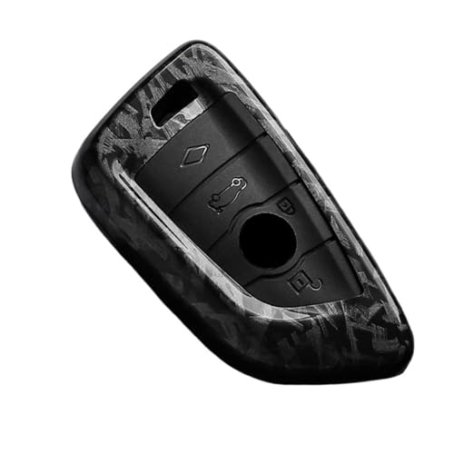 ABSカーボンファイバー製カーキーケース X1 X3 X5 X6 X7 1 3 5 6 7シリーズ G20 G30 G11 F15 F16 G01 G02 F48 キーチェーンアクセサリーに対応(Fcarbon A4)