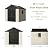 Patiowell 8 x 8 FT Plastic Outdoor Storage Shed with Floor, Resin Shed with Window and Lockable Door for Garden, Backyard, Tool Storage Use, Easy to Install in Beige (Kick-it Shed)