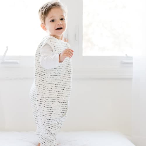 Tealbee Dreamsuit: Toddler Sleep Sack With Feet 12-18 Months, 18-24 Months - 1.5 Tog Winter Baby Wearable Blanket For Walkers - Bamboo, Organic Cotton Sleeping Bag (12M-2T) - Brushed Dots #TOP6
