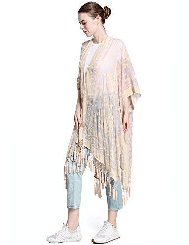 Image of MJ SERECA Women's Casual Long Velvet Kimono