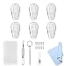Updated 3 Pairs Anti-Slip Silicone Eyeglass Nose Pads 14mm x 8mm Eyeglasses Repair Kit Tiny Screws Screwdriver Tweezer Cleaning Cloth Easy Installation