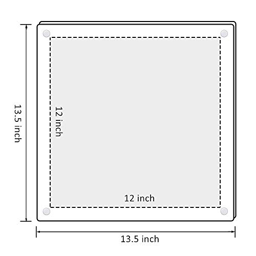 Niubee Clear Acrylic Wall Mount Floating Frameless Picture Frame Up To 12X12 Photo For Poster Photography Frames-Double Panel(Full Frame Is 13.5X13.5 Inch) #TOP4