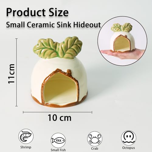 Image of Ceramic Aquarium Decor White Carrot Betta Fish Tank Accessories