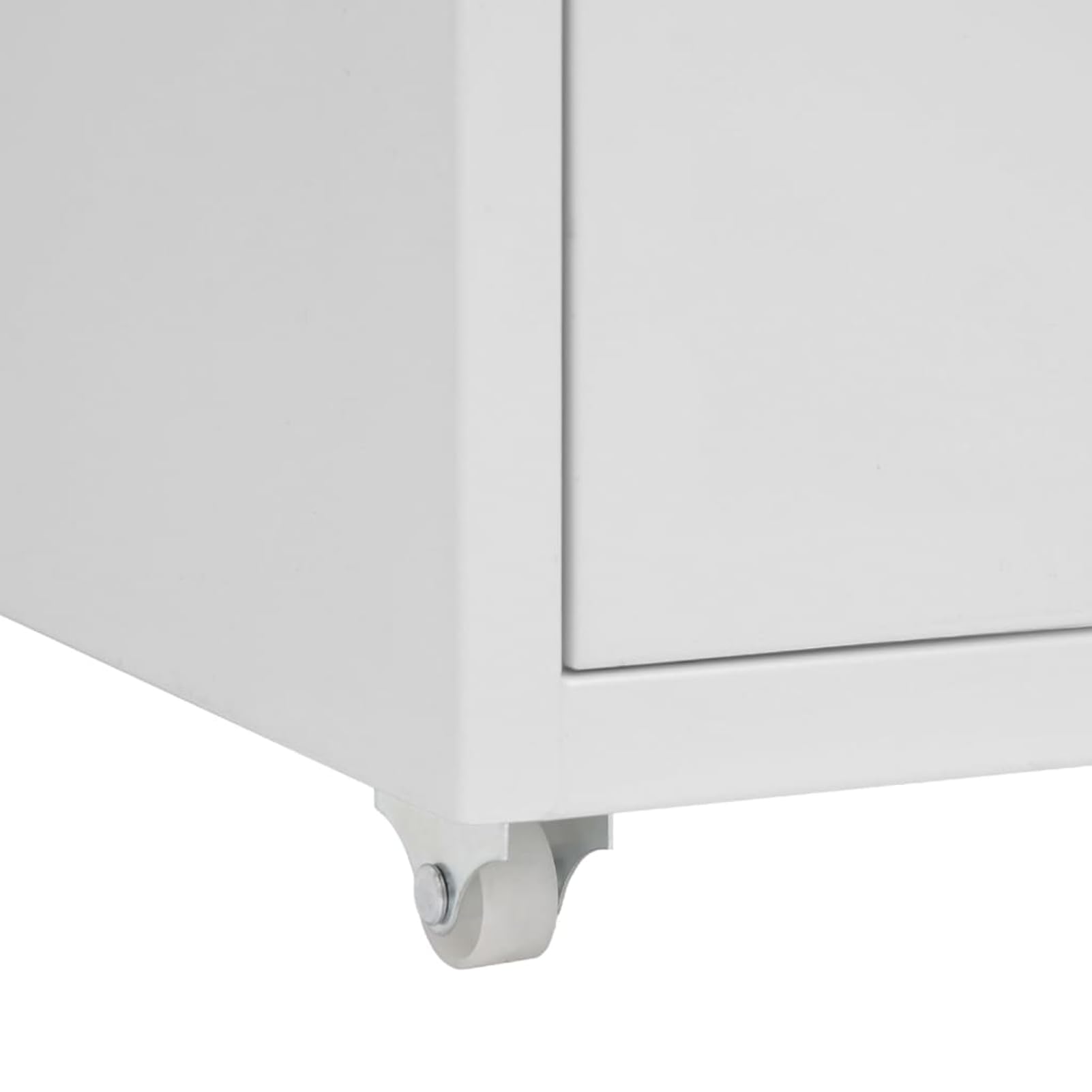 Homgoday Metall Aktenschrank mit Rollen Grau 28x41x69 cm 6 Schubladen Büroschrank für Aktenordnung und Büroorganisation 335917