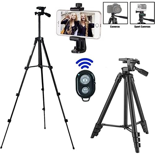 Handy Stativ Smartphone Kamera Stative Einbein Ständer Lightweight Tripod für iPhone/Samsung/Huawei Halter Halterung Leichtes Kamera-Dreibeinstativ mit Tasche（42 inch）