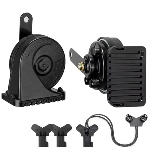 Image of Car Horn for Ford F150 Explorer Mustang /GMC /Chevrolet /Ram /Tesla 12V 130dB Dual Tone Electric Snail Auto Horn Waterproof