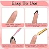 Heclia 30 Sheets French Tip Nail Guides Self-Adhesive Manicure Nail Stickers Decals, DIY Nails Art Black Tips V-Shaped Moon Shaped Manicure Strips for Nails Edge Auxiliary Stencil Decoration Supplies #3