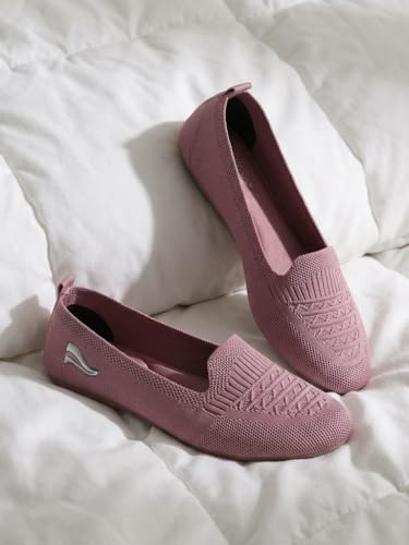 Image of Indifeet - Ballerina Shoes for Women, Stylish Half Cut Slip on, Girls Soft Winter Footwear, Ladies Comfortable Sole Walking Ballet Shoe, Casual Slip-on Ballerinas