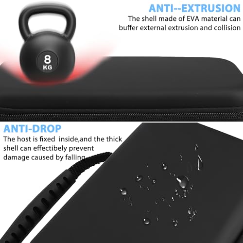 Torba kompatybilna z Nintendo Switch i New Switch OLED, twarda obudowa ochronna dla Nintendo Switch, pasuje do konsoli i jej akcesoriów - kolor czarny