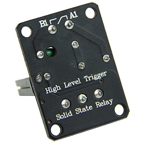 Hailege 4pcs 5V 1 Kanal High Level Solid State Relay Modul DC Steuerung AC 240V 2A mit Sicherung