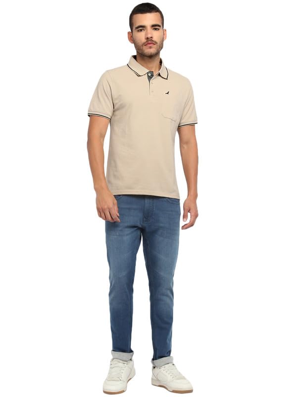 Image of AMERICAN CREW Polo Collar T-Shirt for Men with Pocket
