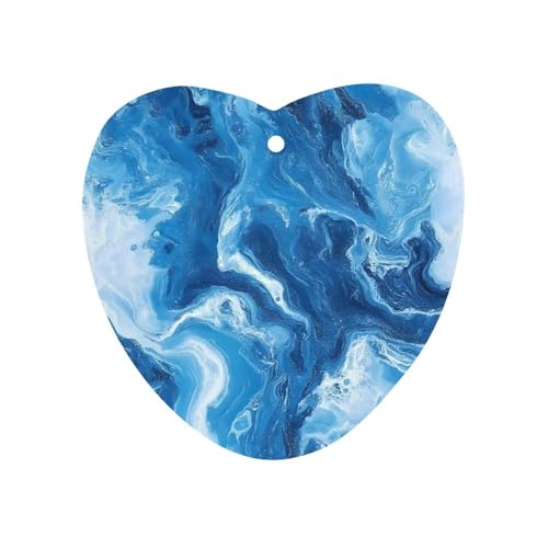 Abstract Blue Marble Tie-dye Car Air Freshener Hanging Aromatherapy Tablets for Car Accessories Love form