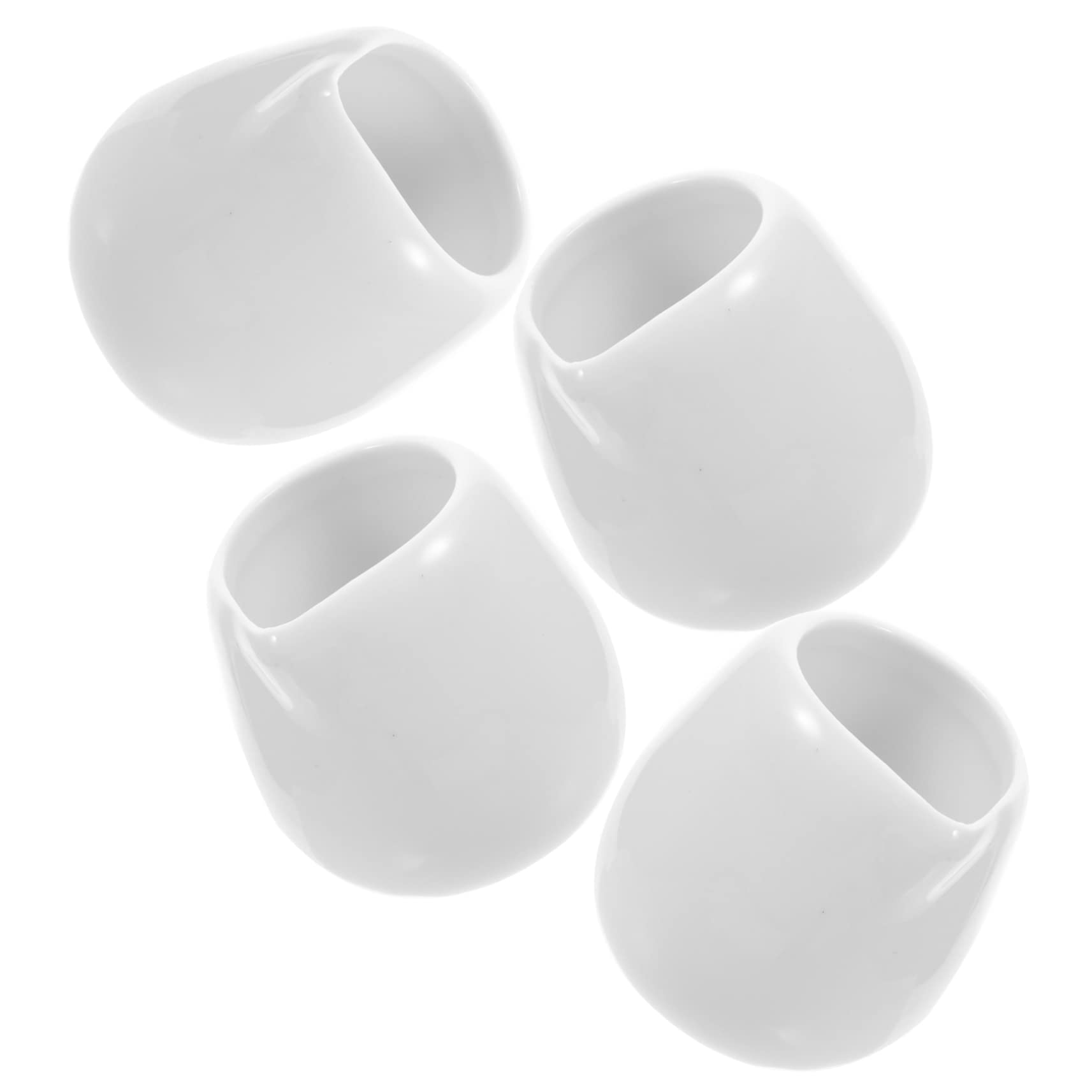 Ciieeo 4Pcs Ceramic Sauce Container with Spout Elegant Gravy Boat for Dipping Sauces for Parties Weddings and Social Gatherings and Easy to Use