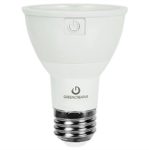 Green Creative 58106 PAR20 Flood LED Lightbulb, 2700K (Warm White), Dimmable, CRI 90