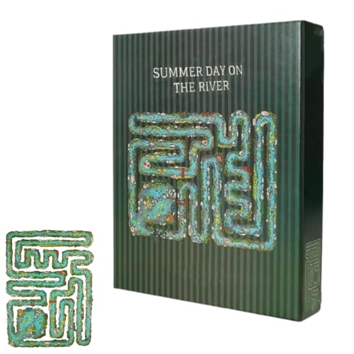 Edge Piece Puzzles,Unique Puzzles,Unique River-Themed Jigsaw,Summer Day On The River Edge Puzzle,Summer Fun,Art Games