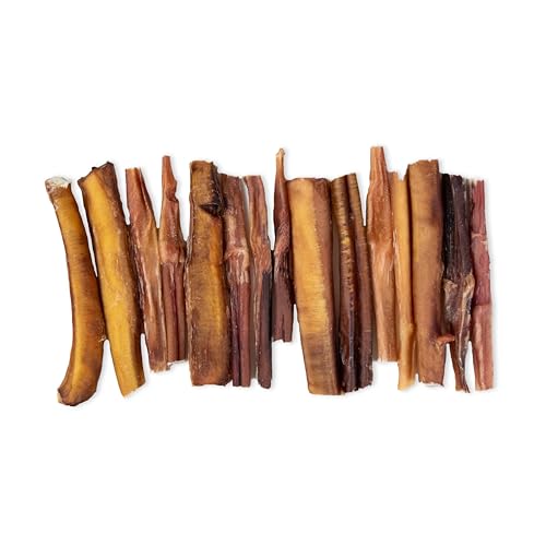 Image of GigaBite Bully Sticks for Dogs All Natural Beef Pizzle Dog Chews, Odor & Rawhide Free Dog Treats, Long Lasting High Protein Chews Digestible Dental Dog Treat - Sticks (Regular 6 inch), 1 Pound