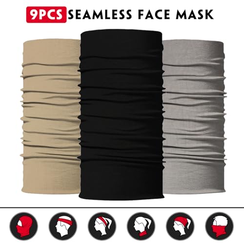 Image of Venswell Neck Gaiter Face Mask Men Women,Seamless Bandana Rave Face Cover Scarf Mask,Balaclava,Headband, Head Wrap,Headwear
