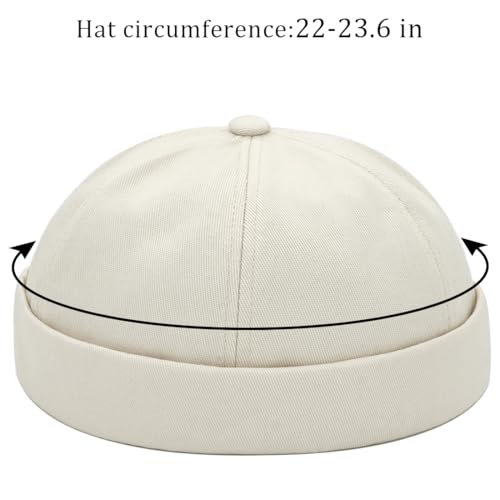 Image of Dome Brimless Hats for Women Men Beanie Docker Cap Sailor Skull Cap