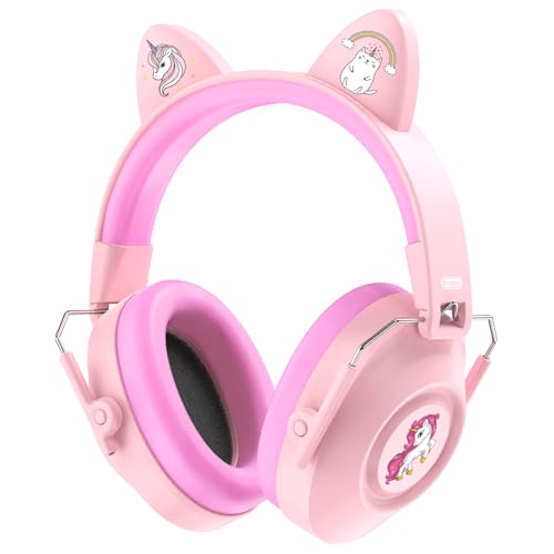 Image of Dr.meter Noise Cancelling Headphones for Kids: EM200 32dB Cute Kids Ear Protection Ear Muffs Toddler Autism Sensory Hearing Protection Noise Reduction Earmuffs for Fireworks, Concerts DIY Stickers