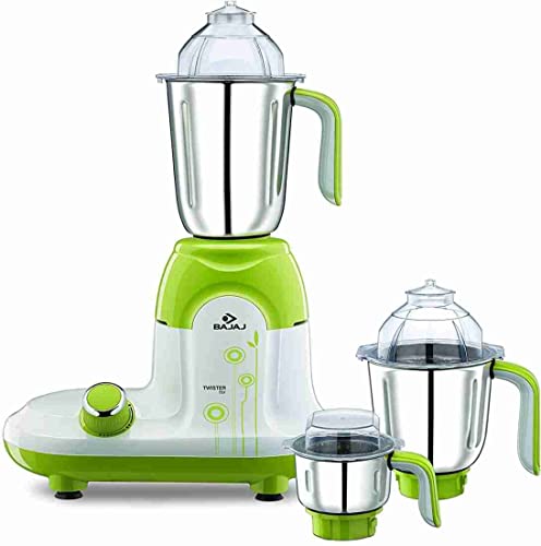 BAJAJ Mixer Grinder Twister DLX 230 Mixer Grinder (3 Jars, White/Green)